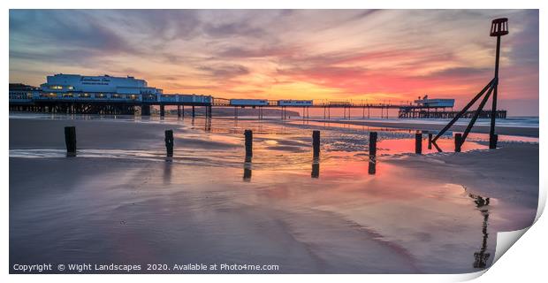 Sandown Pier Sunrise Panorama Print by Wight Landscapes