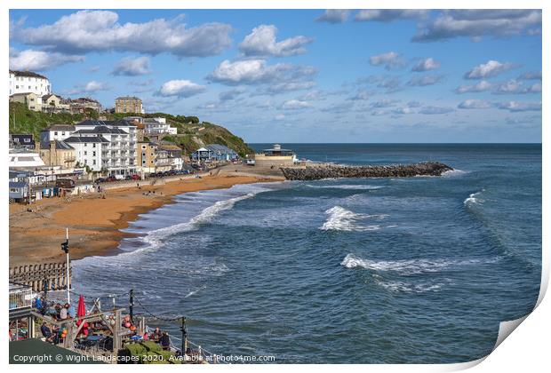 Ventnor Beach Isle Of Wight Print by Wight Landscapes