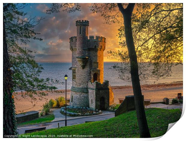 Appley Tower Sunrise Isle Of Wight Print by Wight Landscapes