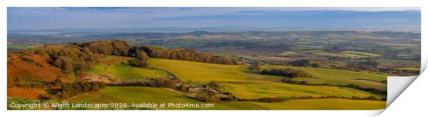 Isle Of Wight Panorama Print by Wight Landscapes