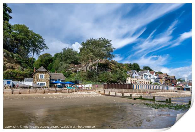 Shanklin Beach Isle Of Wight Print by Wight Landscapes