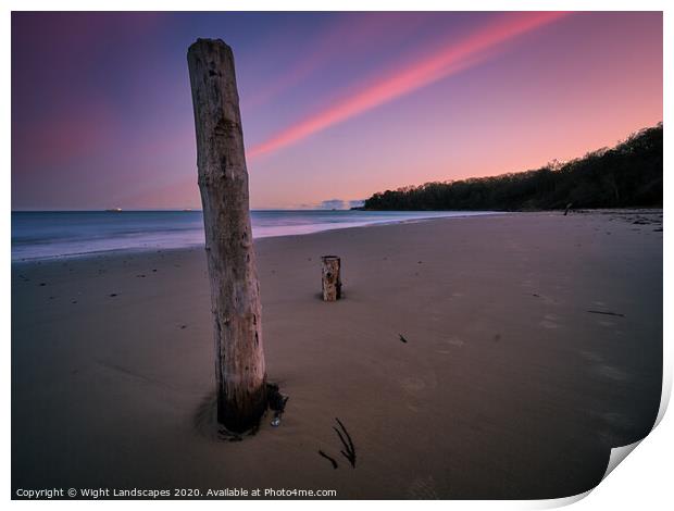 Priory Bay Sunset Print by Wight Landscapes