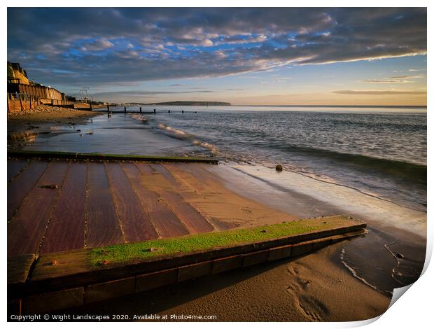 Shanklin Beach Print by Wight Landscapes