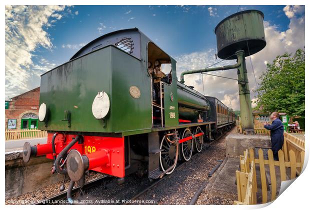 Hunslet ‘Austerity’ WD198 ‘Royal Engineer’ Print by Wight Landscapes