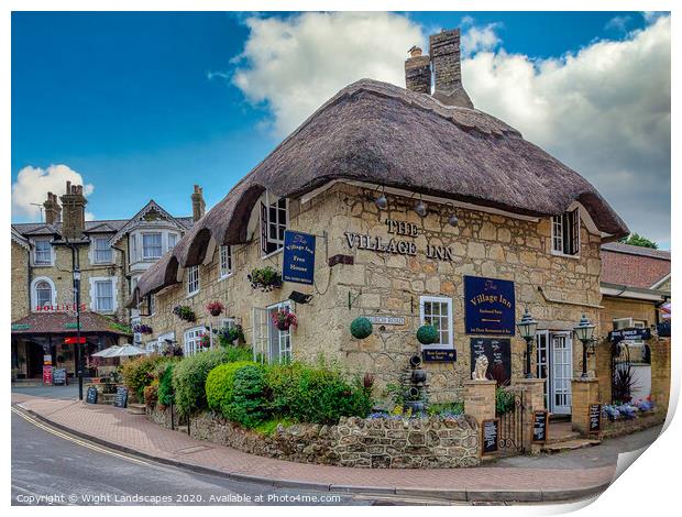 The Village Inn Shanklin Print by Wight Landscapes