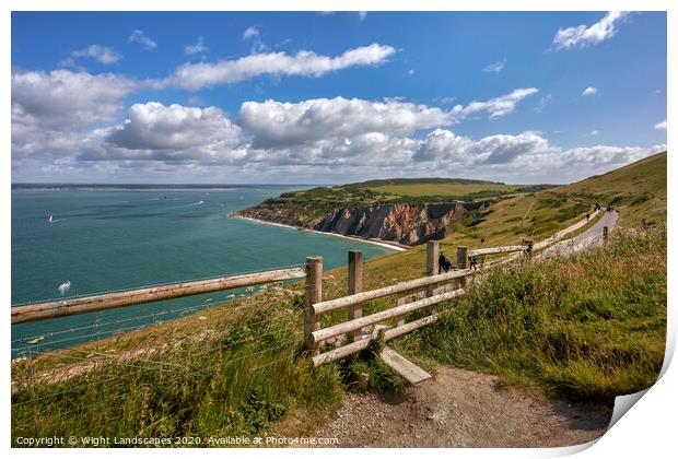 Alum Bay Print by Wight Landscapes