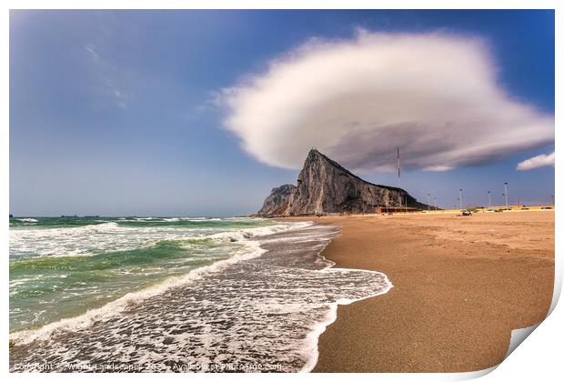 Gibraltar Lavante Cloud Print by Wight Landscapes