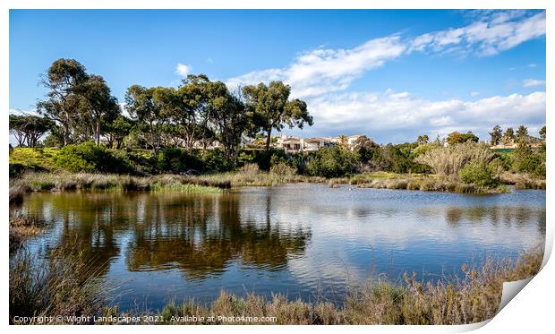 Quinta do Lago The Lakes Print by Wight Landscapes