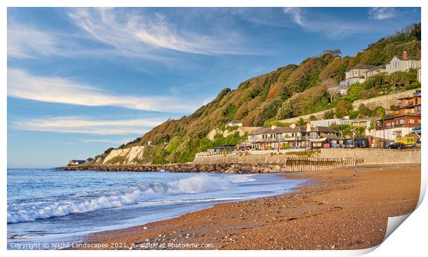 Ventnor Beach Isle Of Wight Print by Wight Landscapes