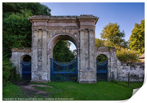 Freemantle Gate Godshill Isle Of Wight Print by Wight Landscapes