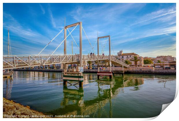 Marina Lagos Lifting Bridge Print by Wight Landscapes