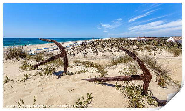Barril Beach Algarve Portugal Print by Wight Landscapes