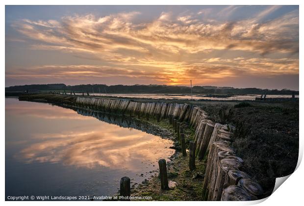 Newtown Isle Of Wight Print by Wight Landscapes