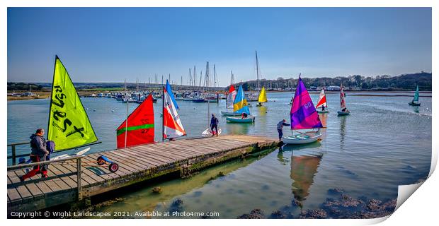 Yarmouth Sailing Club Print by Wight Landscapes