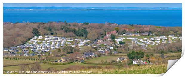 Whitecliff Bay Holiday Park Panorama Print by Wight Landscapes