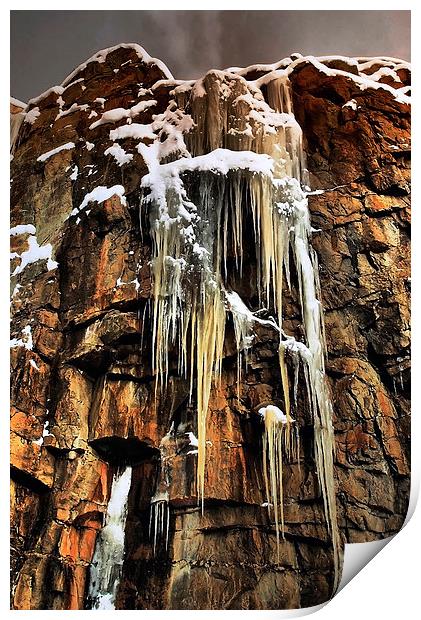 Rock and Ice Print by heather rivet