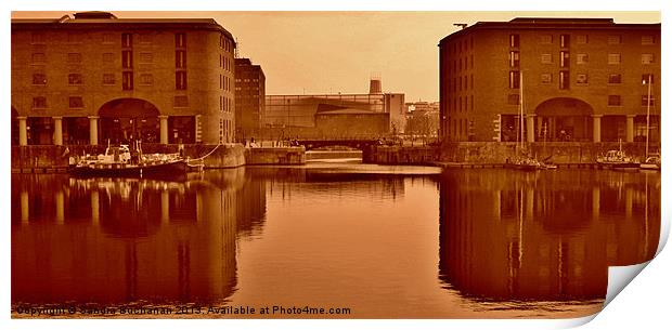 Albert Dock Liverpool Print by Sandra Buchanan