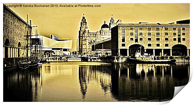 Albert Dock Liverpool Print by Sandra Buchanan