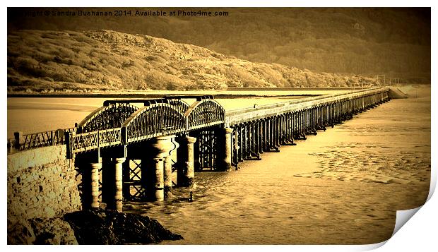 Barmouth Bridge Print by Sandra Buchanan