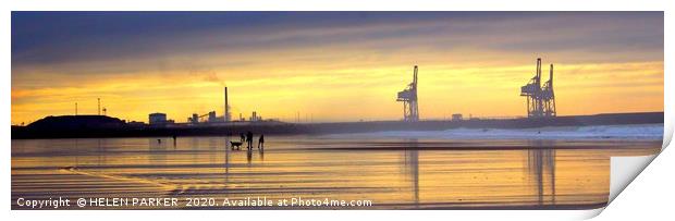 Aberavon Sunrise Beauty and the Beast Print by HELEN PARKER