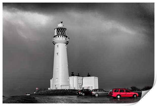 Flamborough Downpour Print by David Hollingworth