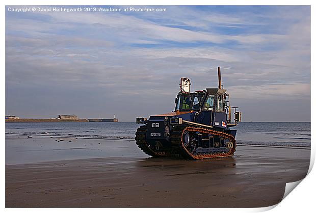 Lifeboat Tractor Print by David Hollingworth