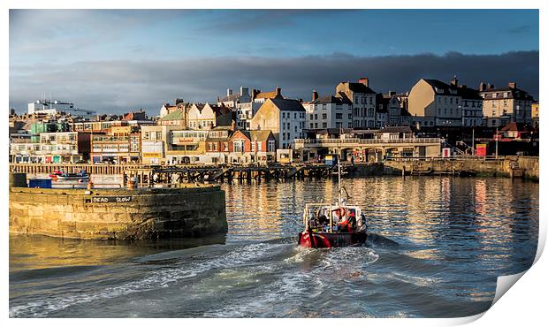 A Working Harbour Print by David Hollingworth