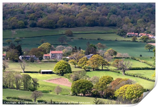 Looking Above The Esk Valley Print by David Hollingworth