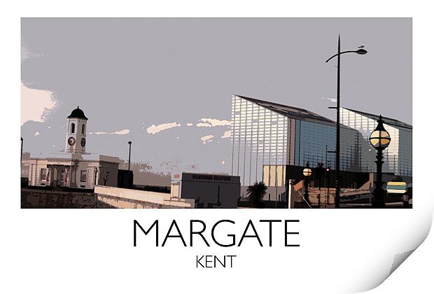 Margate, Turner Contemporary Art Gallery, Railway Print by Karen Slade