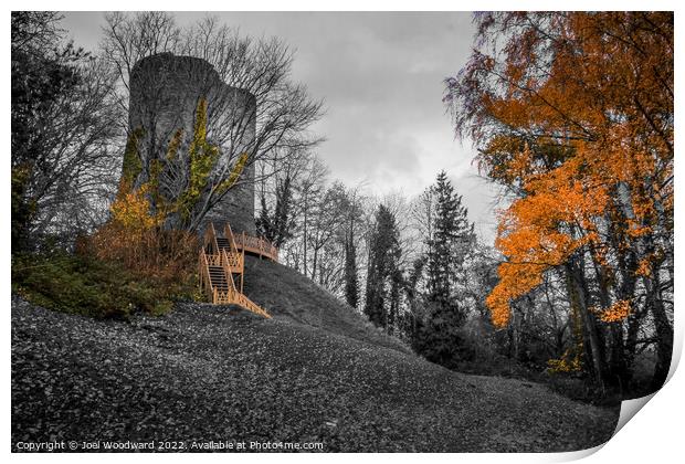 Bronllys Castle  Print by Joel Woodward