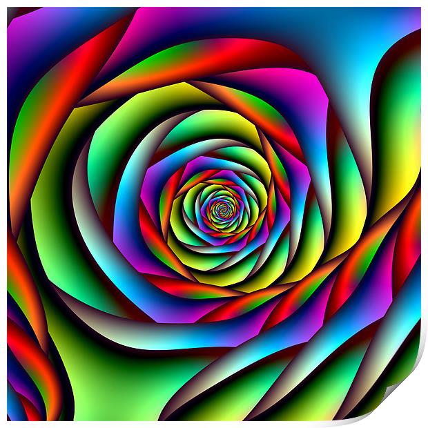 Rainbow Spiral Print by Colin Forrest