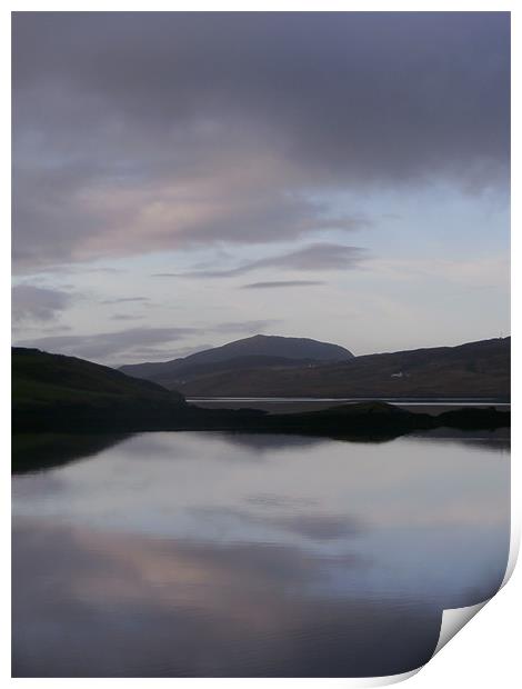 Habost Loch, Isle of Lewis Print by Annabel Montgomery