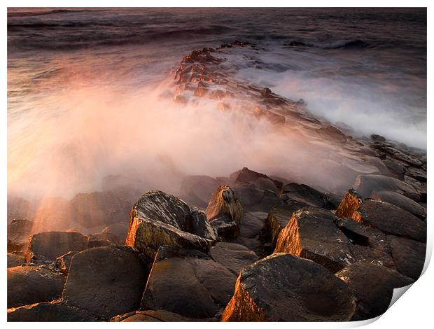 The Giants Causeway Print by Dave Hudspeth Landscape Photography