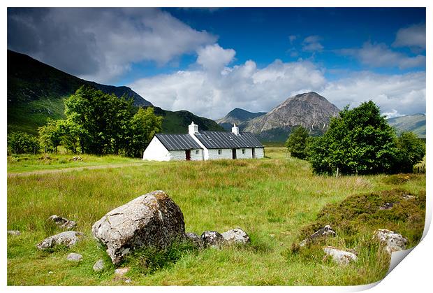 Black Rock Cottage Print by Dave Hudspeth Landscape Photography