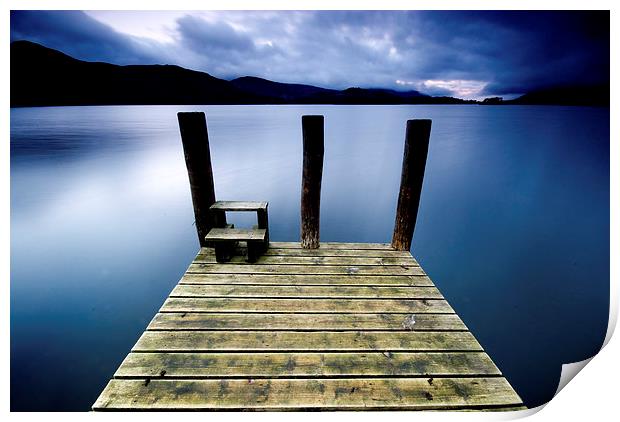 The Jetty on Derwentwater Print by Dave Hudspeth Landscape Photography