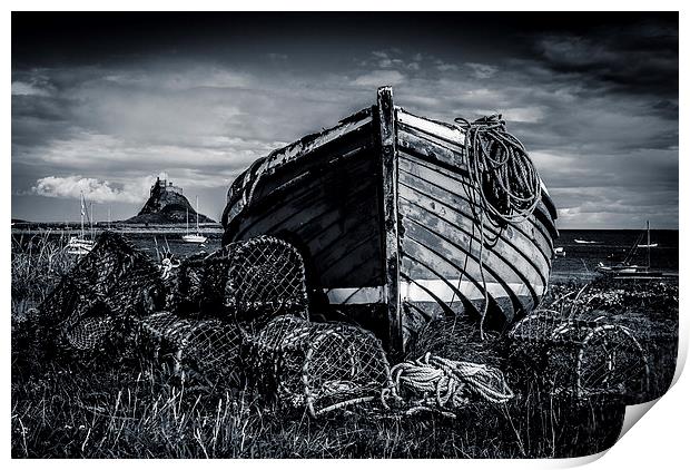 Lindisfarne Coble Print by Dave Hudspeth Landscape Photography