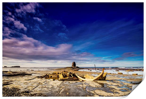 The Wreck and The Nab Print by Dave Hudspeth Landscape Photography