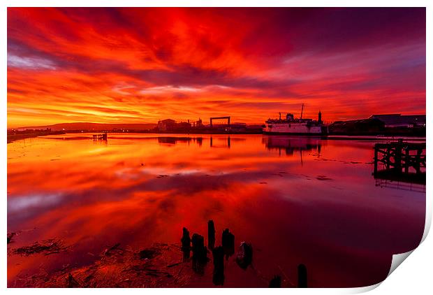 The Skys on Fire Print by Dave Hudspeth Landscape Photography