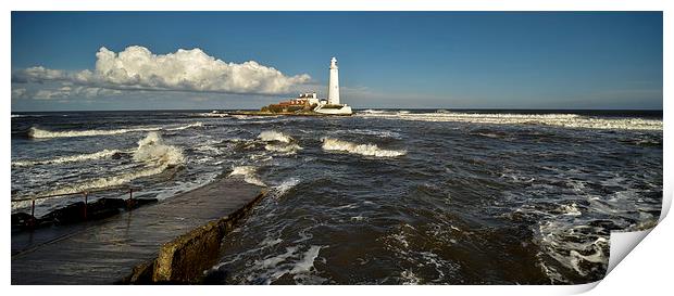  St Marys Lighthouse Print by Dave Hudspeth Landscape Photography