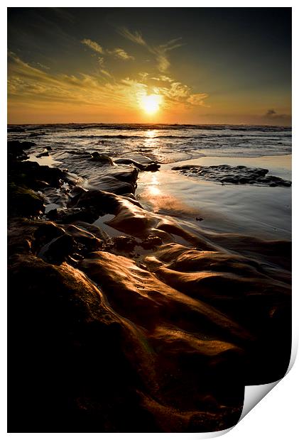  Seaton Carew Sunrise Print by Dave Hudspeth Landscape Photography