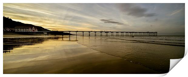  Saltburn Pier Panoramic Print by Dave Hudspeth Landscape Photography