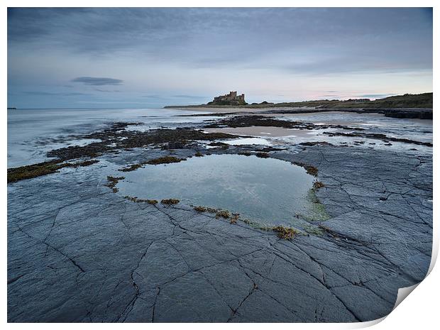  Bamburgh Castle, Northumberland Panoramic Print by Dave Hudspeth Landscape Photography