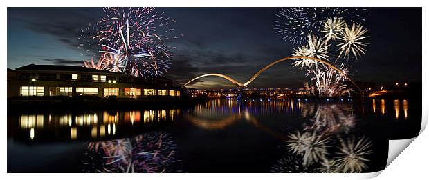  Infinity Fireworks Panoramic Print by Dave Hudspeth Landscape Photography
