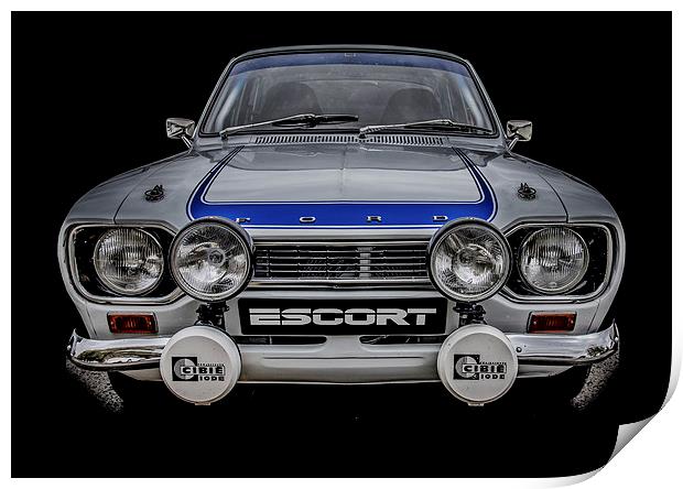 Ford RS Escort Mexico Print by Dave Hudspeth Landscape Photography