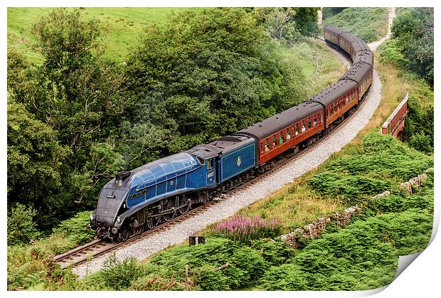 60007, Sir Nigel Gresley on the North Yorkshire Mo Print by Dave Hudspeth Landscape Photography