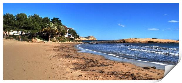 Spanish coastline Print by Jon Fixter