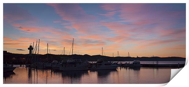 Sunrise, Hobart Dock Print by