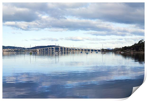 Tasman Bridge from Cornelian Bay Print by