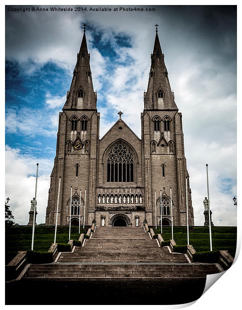  St Patrick's Cathedral Armagh Print by Anne Whiteside