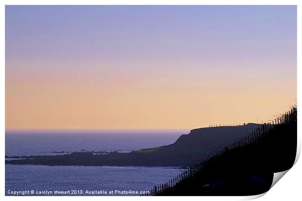 St Andrews sunset Print by carolyn stewart